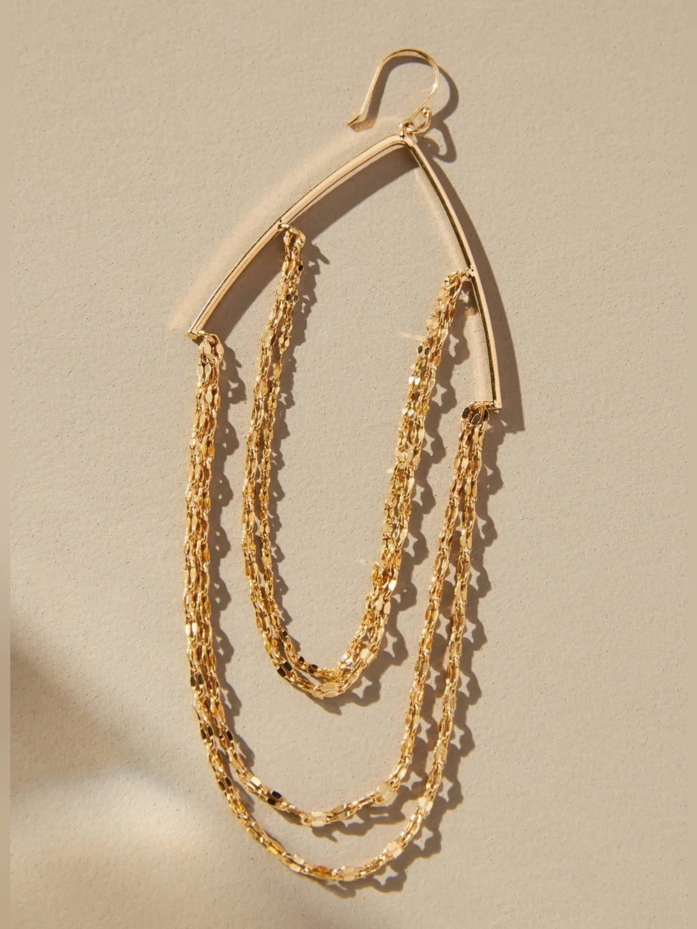 New Anthropologie Delicate Chain Gold Earrings